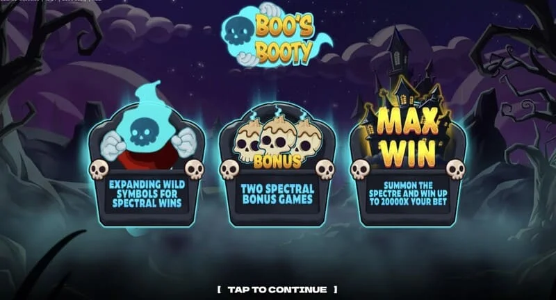 Boo's Booty – bonustoimintojen ja Feature Buy -toiminnon taulukko